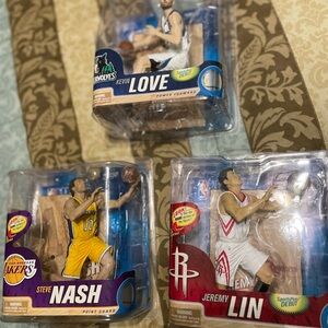 NBA Action Figures Set - Kevin Love, Steve Nash, Jeremy Lin McFarland toys actio